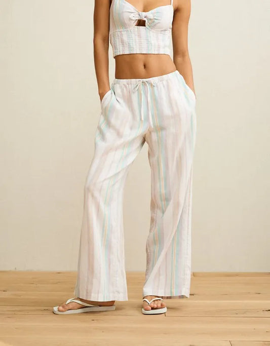 AE Pride Mid-Rise Linen-Blend Wide-Leg Pant