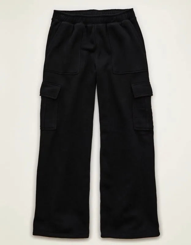 AE Everyday Luxe Cargo Wide-Leg Sweatpant