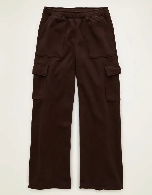 AE Everyday Luxe Cargo Wide-Leg Sweatpant