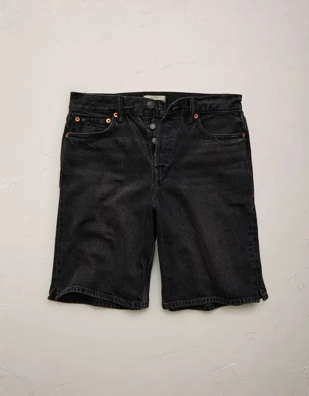 AE77 Premium Super High-Waisted Baggy Bermuda Denim Short