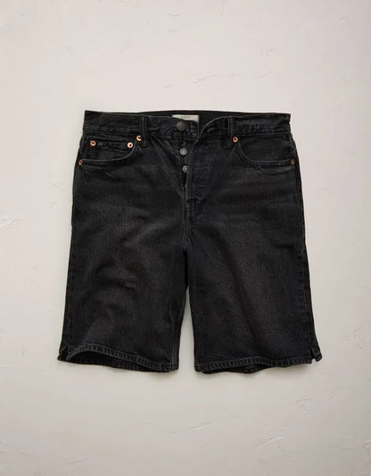 AE77 Premium Super High-Waisted Baggy Bermuda Denim Short