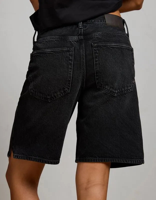 AE77 Premium Super High-Waisted Baggy Bermuda Denim Short