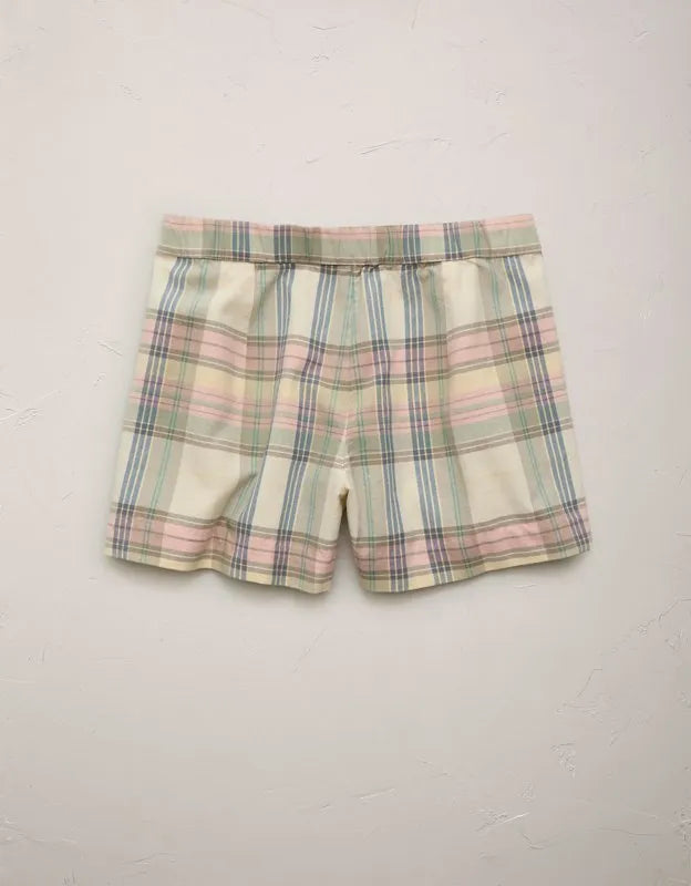 AE77 Super High-Waisted Madras Short