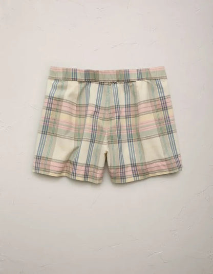 AE77 Super High-Waisted Madras Short