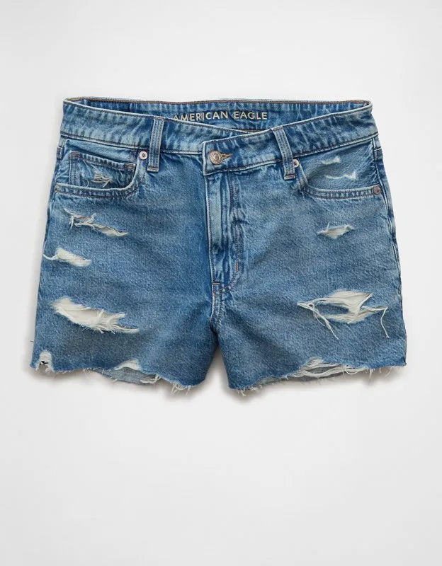 AE Strigid Super High-Waisted Mom Short