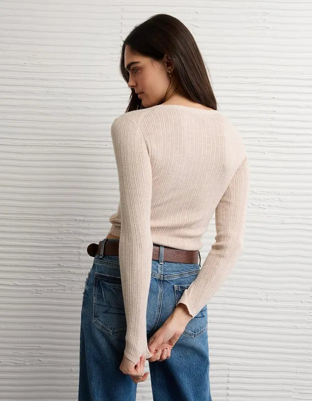 AE Lace-Up Sweater