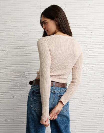 AE Lace-Up Sweater