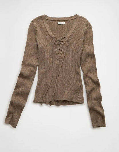 AE Lace-Up Sweater