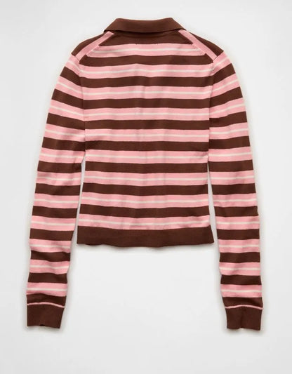 AE Cropped Polo Sweater