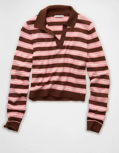 AE Cropped Polo Sweater