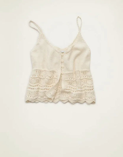 AE Button-Up Fly-Away Tank Top