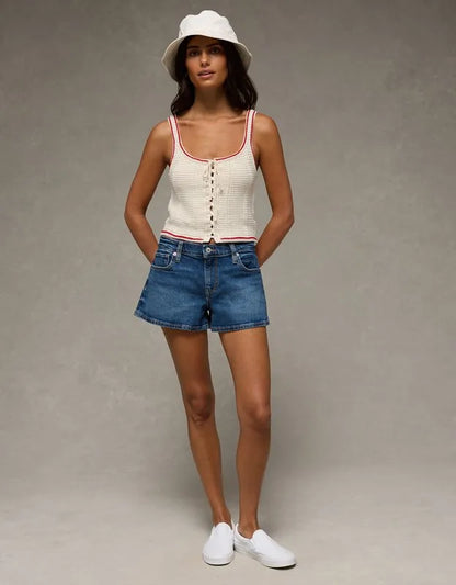 AE Lace-Up Knit Tank Top
