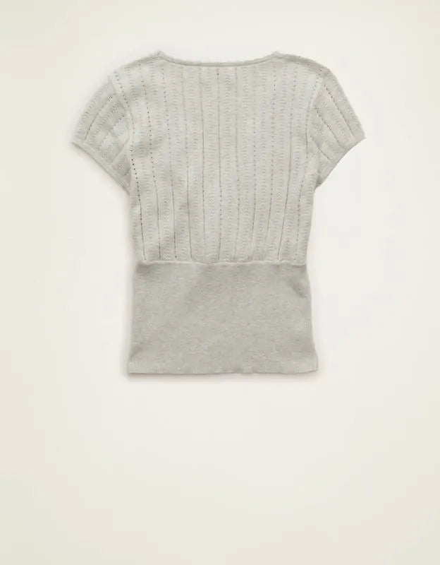 AE V-Neck Crossover Sweater Tee