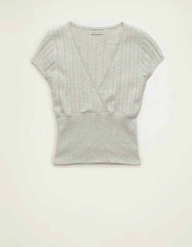 AE V-Neck Crossover Sweater Tee