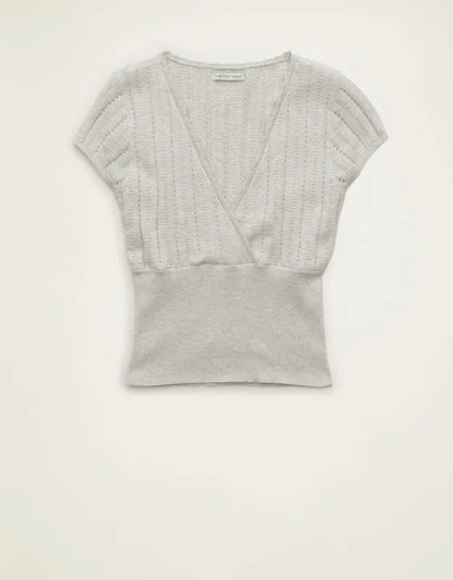 AE V-Neck Crossover Sweater Tee