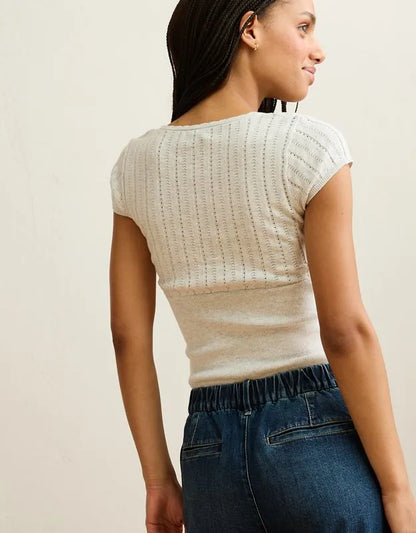 AE V-Neck Crossover Sweater Tee