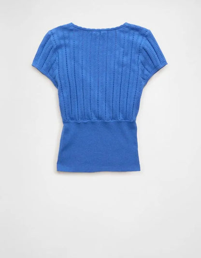 AE V-Neck Crossover Sweater Tee