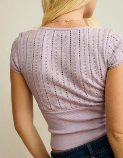 AE V-Neck Crossover Sweater Tee