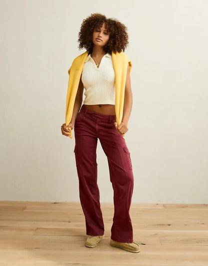 AE V-Neck Cable Knit Sweater Polo
