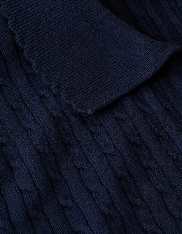 AE V-Neck Cable Knit Sweater Polo