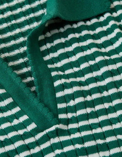 AE V-Neck Cable Knit Sweater Polo