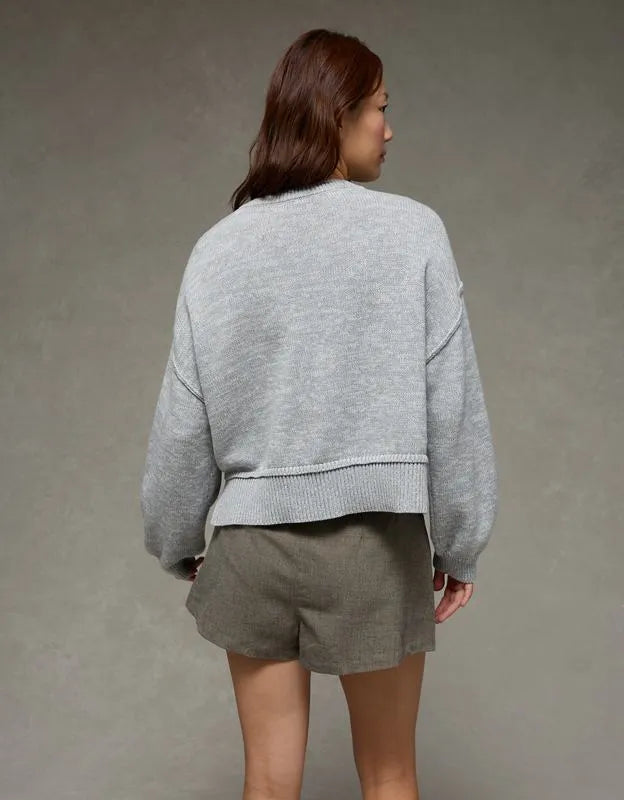 AE Georgia Bulldogs Cropped Sweater