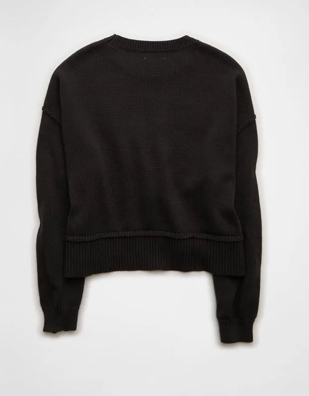 AE Wisconsin Badgers Cropped Sweater
