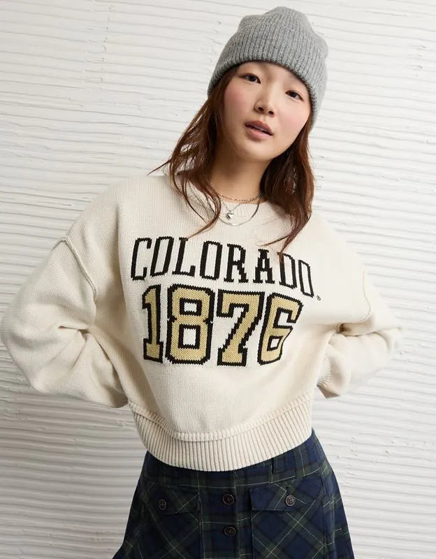AE Colorado Buffaloes Cropped Sweater