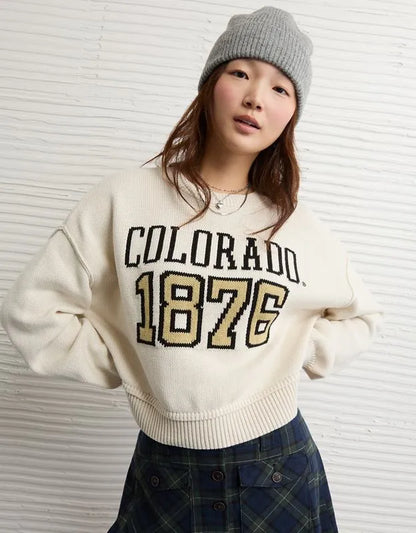 AE Colorado Buffaloes Cropped Sweater