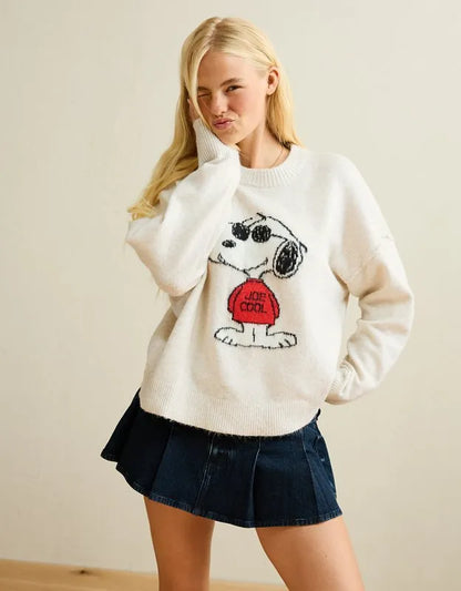 AE Whoa So Soft Snoopy Joe Cool Graphic Sweater