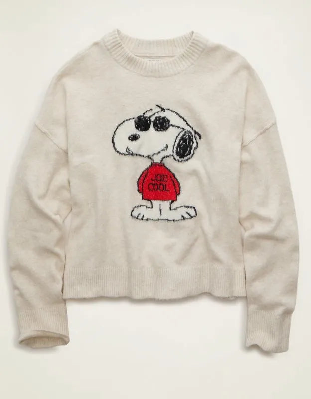 AE Whoa So Soft Snoopy Joe Cool Graphic Sweater