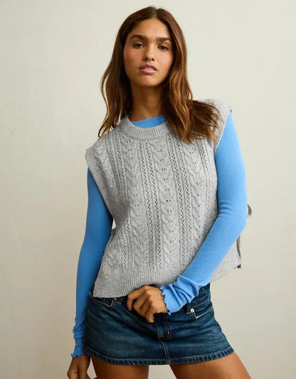 AE Whoa So Soft Cable Knit Vest