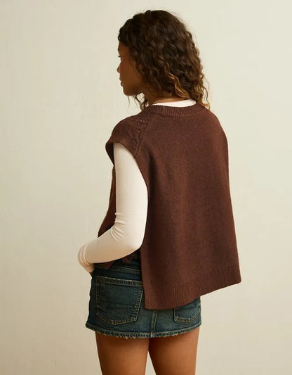 AE Whoa So Soft Cable Knit Vest