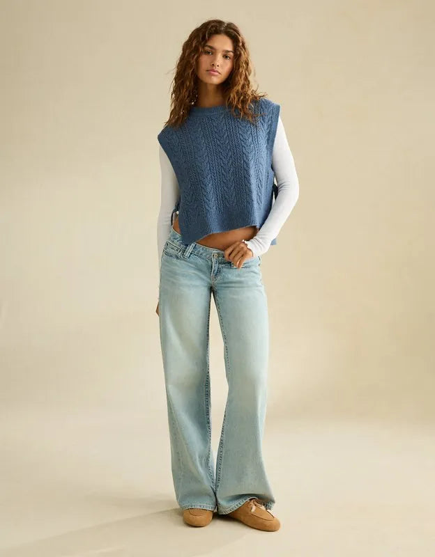 AE Whoa So Soft Cable Knit Vest