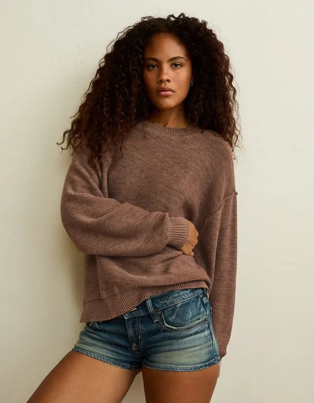 AE Oversized Crew Neck Sweater