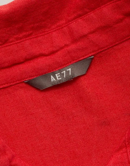 AE77 Embroidered Linen-Blend Button-Up Shirt