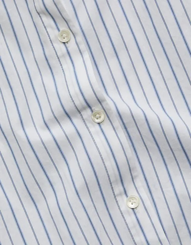 AE77 Cropped Poplin Short-Sleeve Shirt