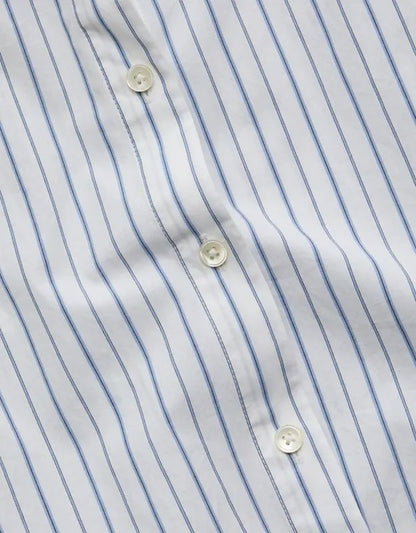 AE77 Cropped Poplin Short-Sleeve Shirt