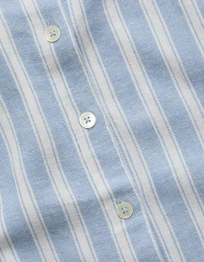AE77 Boxy Linen-Blend Button-Up Shirt