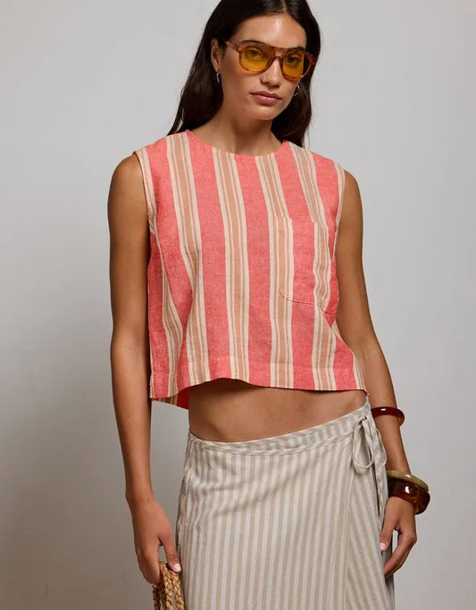 AE77 Boxy Chambray Top