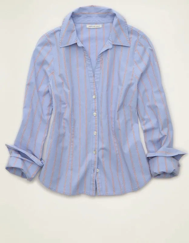 AE Fitted Button-Up Shirt