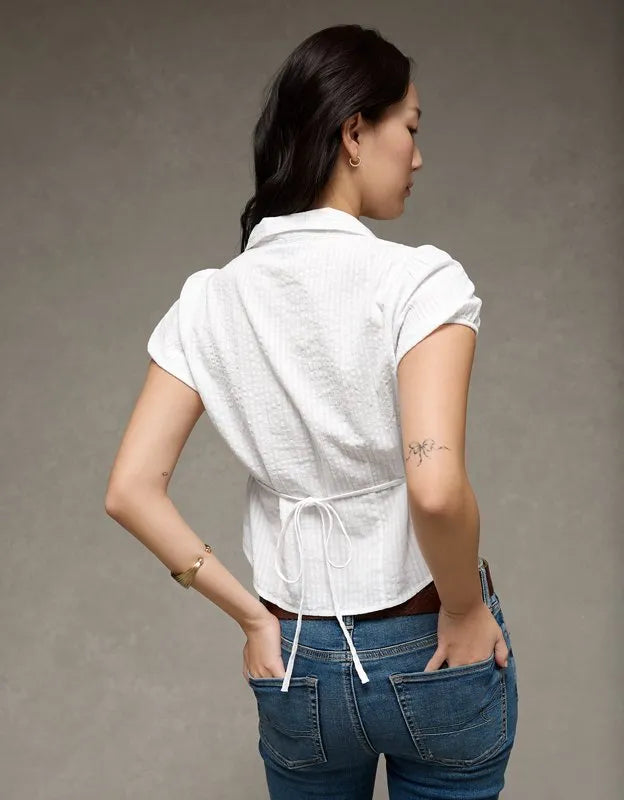 AE Short-Sleeve Button-Up Shirt