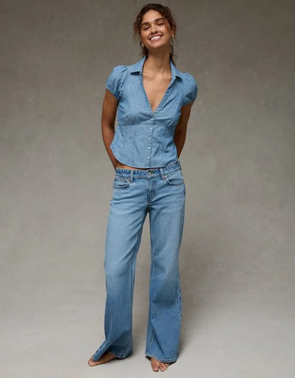AE Short-Sleeve Button-Up Shirt