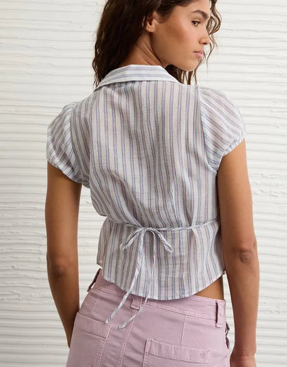 AE Short-Sleeve Button-Up Shirt