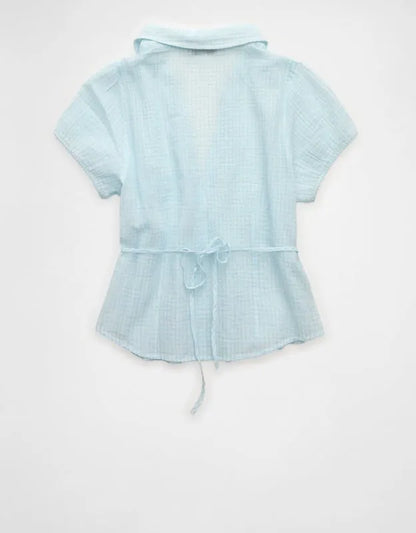 AE Short-Sleeve Button-Up Shirt