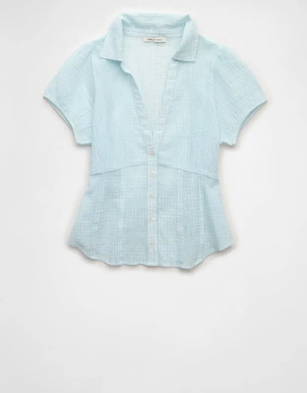 AE Short-Sleeve Button-Up Shirt
