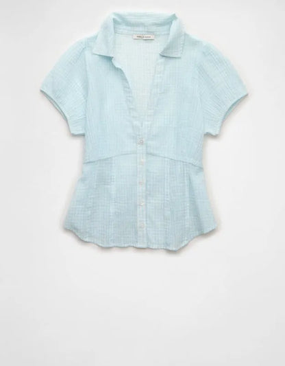 AE Short-Sleeve Button-Up Shirt