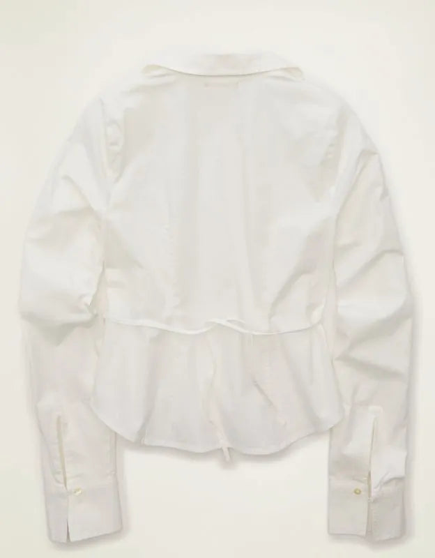 AE Fitted Poplin Button-Up Shirt