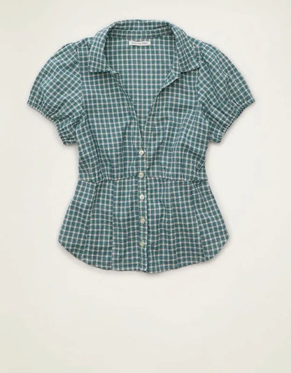 AE Short-Sleeve Button-Up Shirt