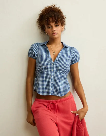 AE Short-Sleeve Button-Up Shirt